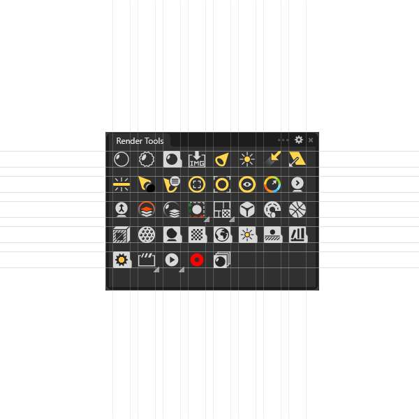 RhinoUI icons aligned to a consistent design grid