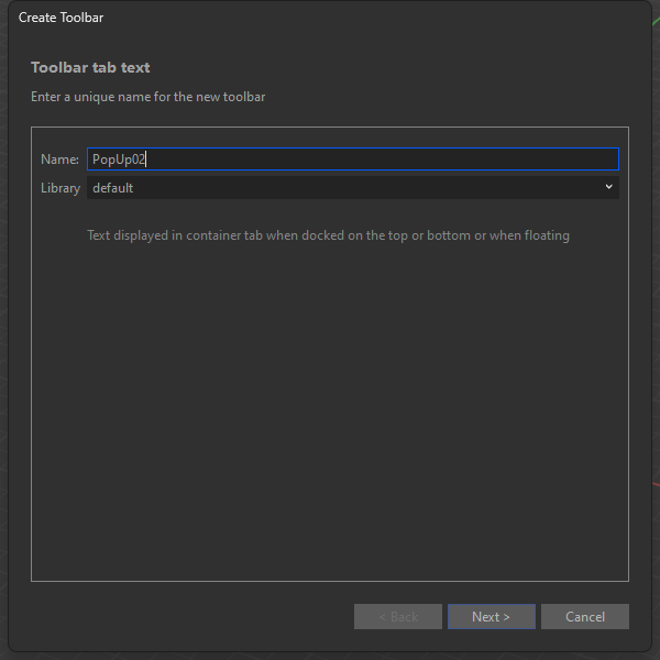 New popup toolbar in Rhino