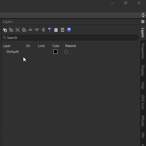 Simplified Rhino layer panel